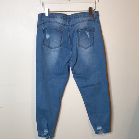 GOGO JEANS HIGH RISE ANKLE JEANS DISTRESS SZ 15 - Picture 2 of 6